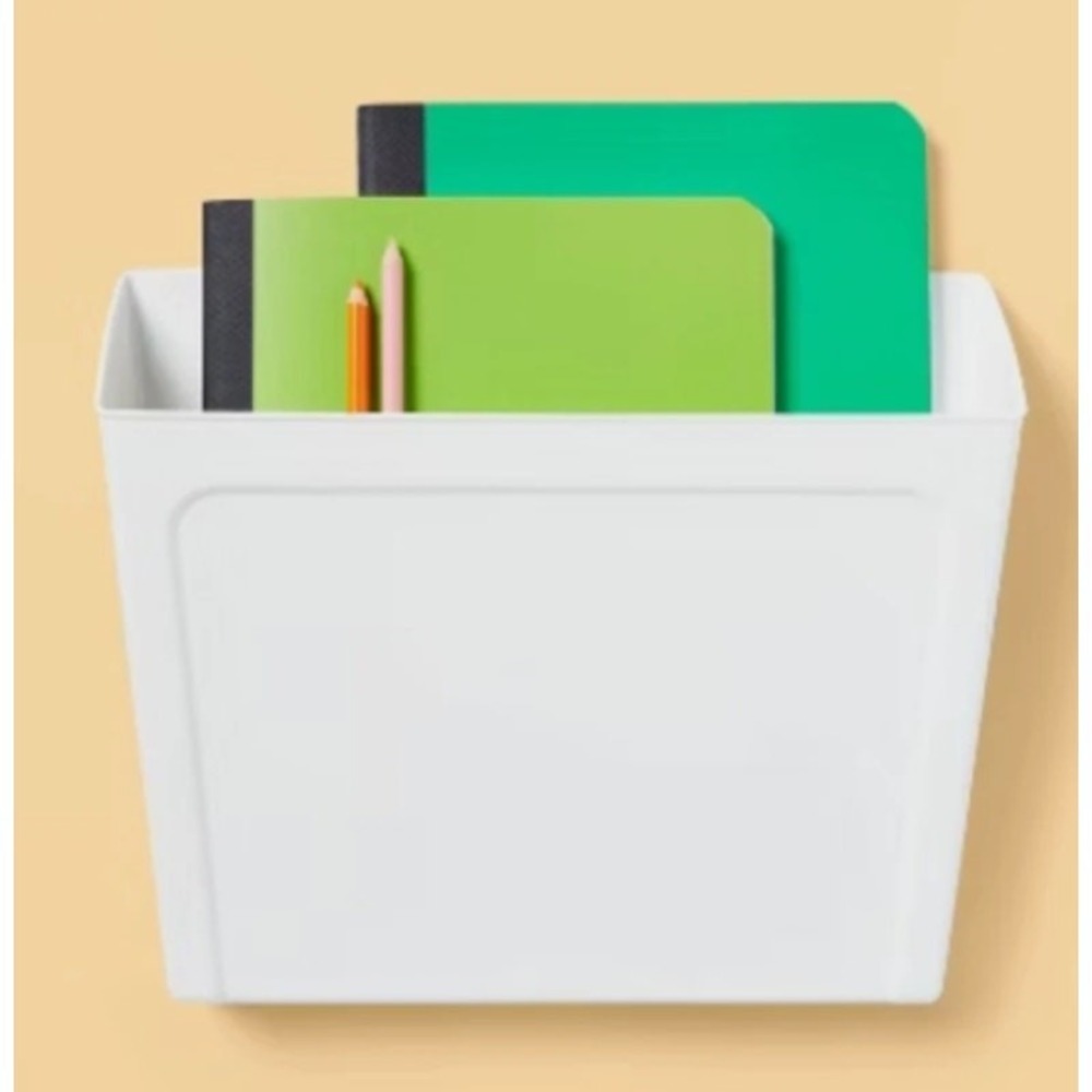 Up & Up Target White Wall Pocket With Mounting Kit Included Teacher Supplies s23